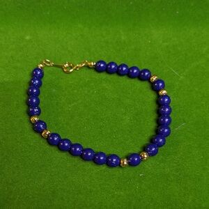 AVON Vintage Lapis Blue Reflections Bracelet, 7.75" NOS